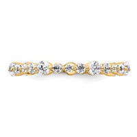 True Origin 14K Yellow Gold 0.75 Carat Lab Grown Diamond VS+ F+ Complete Eternity Band view 3