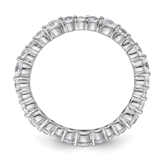 True Origin 14K White Gold 7/8 carat Lab Grown Diamond VS+ F+ Size 6.5 Complete Eternity Band