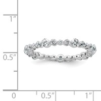 True Origin 14K White Gold 0.75 Carat Lab Grown Diamond VS+ F+ Complete Eternity Band view 4