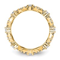 True Origin 14K Yellow Gold 1.25 Carat Lab Grown Diamond VS+ F+ Complete Eternity Band view 2