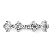 True Origin 14K White Gold 1 Carat Lab Grown Diamond VS+ F+ Complete Eternity Band view 3