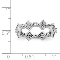 True Origin 14K White Gold 1 Carat Lab Grown Diamond VS+ F+ Complete Eternity Band view 4