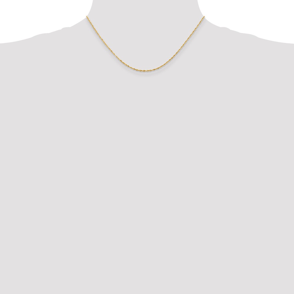 14K 16 inch 1.5mm Ultra Diamond-cut Rope with Lobster Clasp Chain (EXL012-16)
