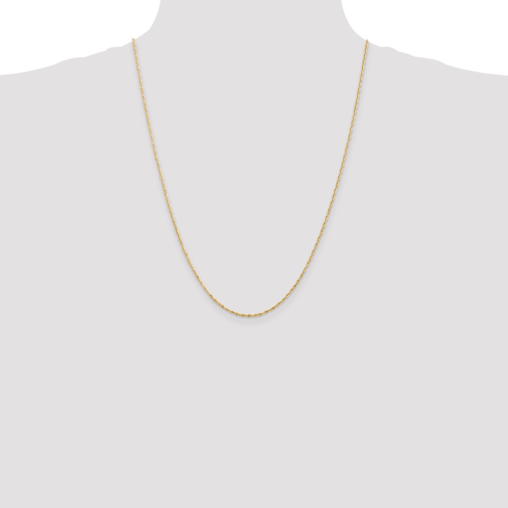 14K 24 inch 1.5mm Ultra Diamond-cut Rope with Lobster Clasp Chain (EXL012-24)