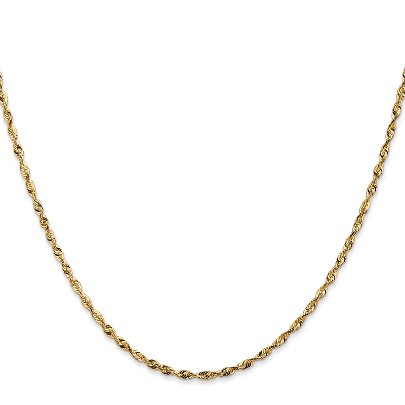 14K 20 inch 1.8mm Ultra Diamond-cut Rope with Lobster Clasp Chain