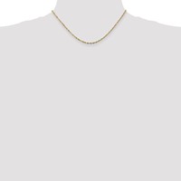 14K 1.8mm Yellow Gold Ultra Diamond-cut Rope Chain with Lobster Clasp, 16" view 4
