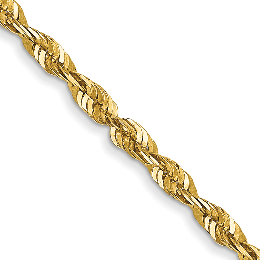 14K 16 inch 1.8mm Ultra Diamond-cut Rope with Lobster Clasp Chain (EXL014-16)