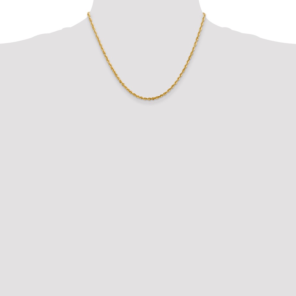 14K 18 inch 2.75mm Ultra Diamond-cut Rope with Lobster Clasp Chain (EXL023-18)