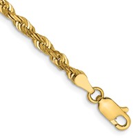 14K 4mm Yellow Gold Ultra Diamond-cut Rope Chain with Lobster Clasp, 7" view 1