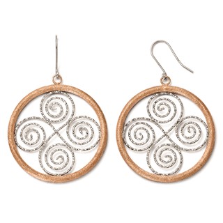Leslie's Sterling Silver Rose Gold-plated Shepherd Hook Earrings