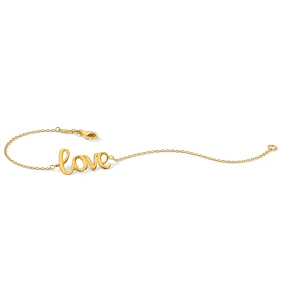Gold Polished Love Bracelets