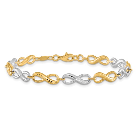 Gold Textured Infinity Bracelets
