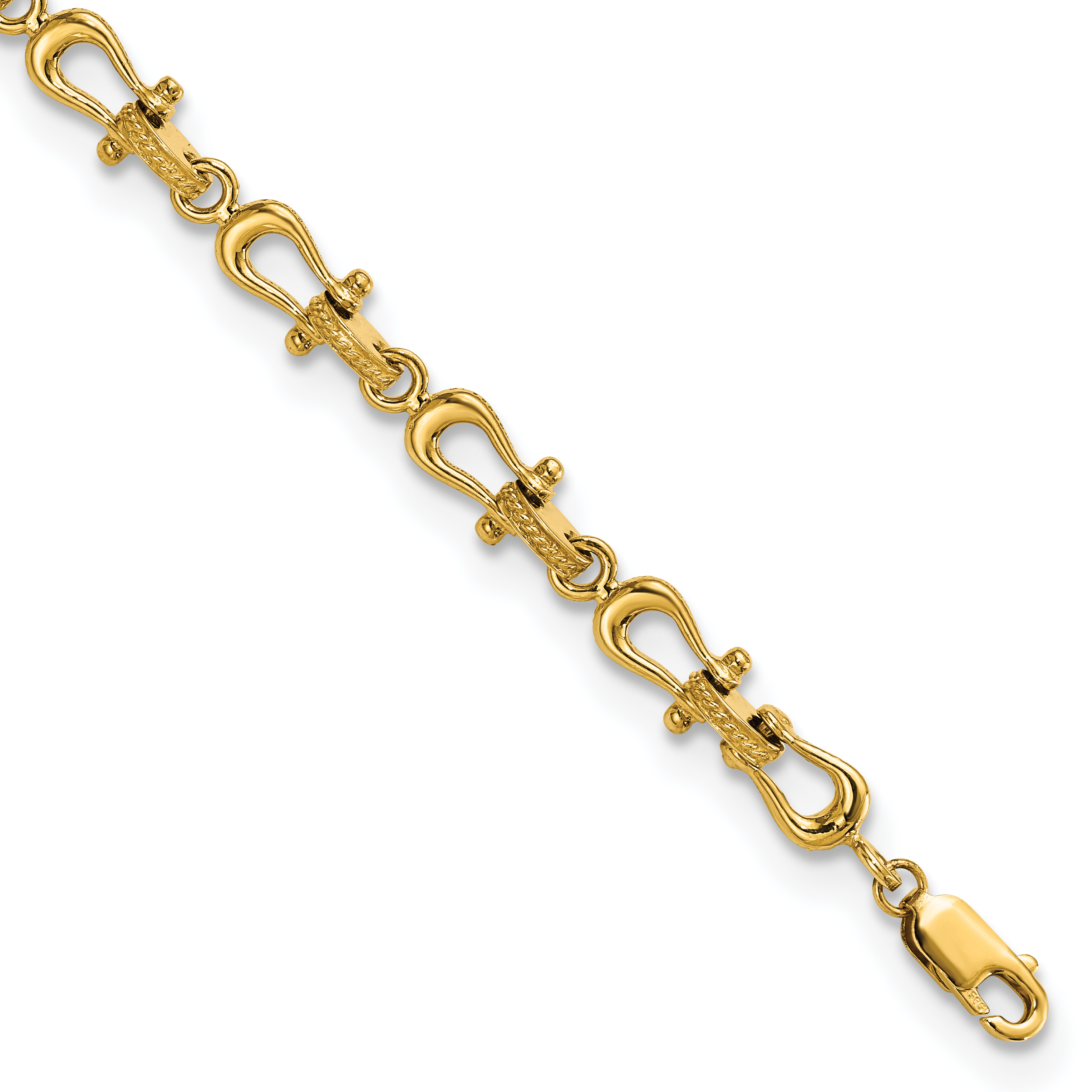 14k Polished Anchor Shackle 7.5 inch Bracelet (FB1661-7.5)