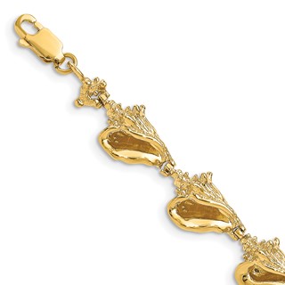 Gold Polished Shell Bracelets