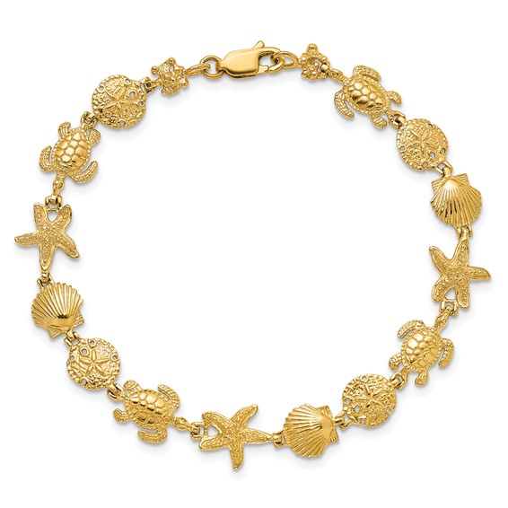Gold Polished Shell Bracelets