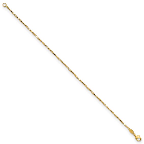 14K Polished Fancy Twisted Link 7.25 inch Bracelet