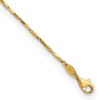 14K Polished Fancy Twisted Link 7.25 inch Bracelet
