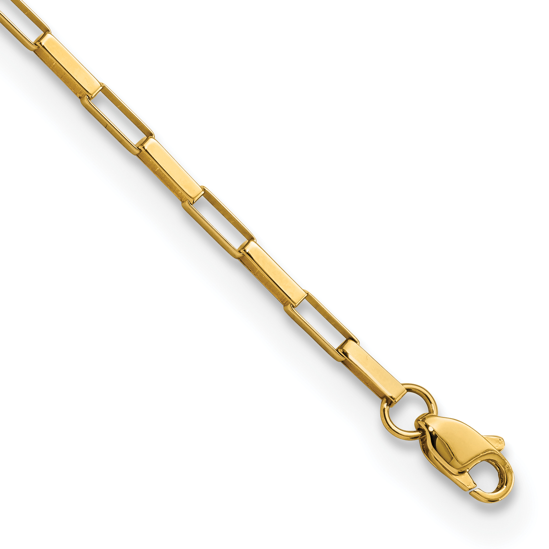 14K Polished Fancy Box Links 7.5 inch Bracelet (FB1901-7.5)