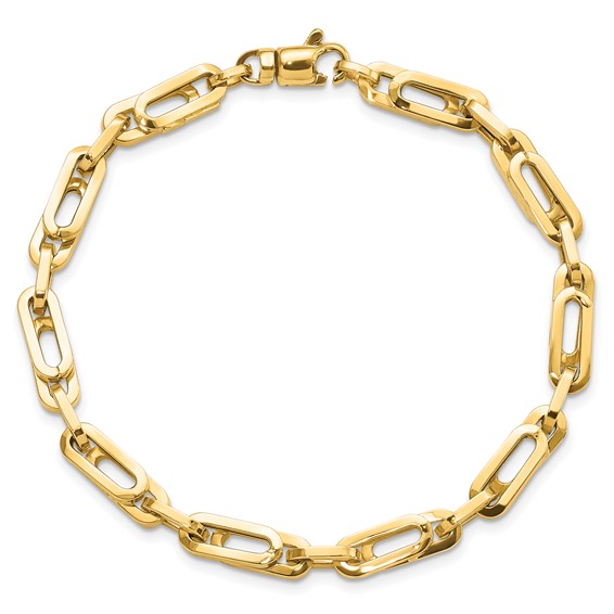 14K Polished 5.2mm Fancy Link 8 inch Bracelet