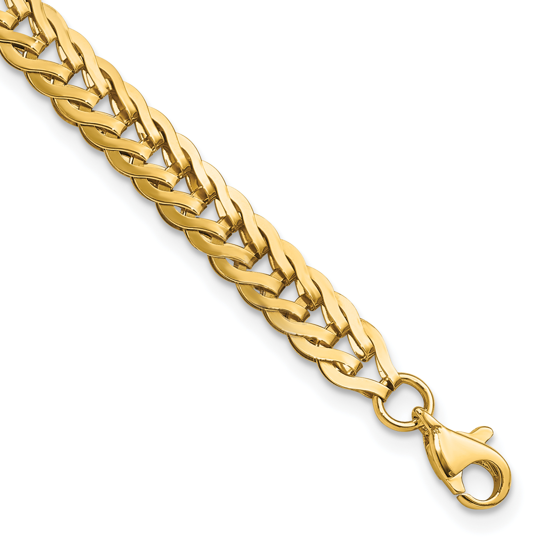 14K Polished 5mm Fancy Link 7.5 inch Bracelet (FB1962-7.5)
