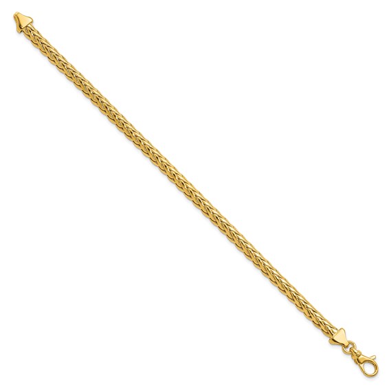 14K Polished 4.8mm Fancy Braided Link 7.5 inch Bracelet