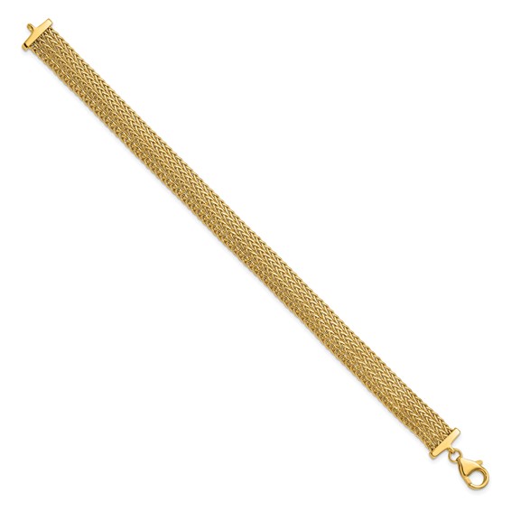 14K Polished 9.2mm Fancy Braided Link 7.5 inch Bracelet