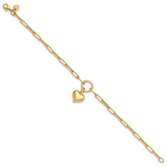 Gold Polished Heart Bracelets