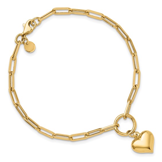 Gold Polished Heart Bracelets