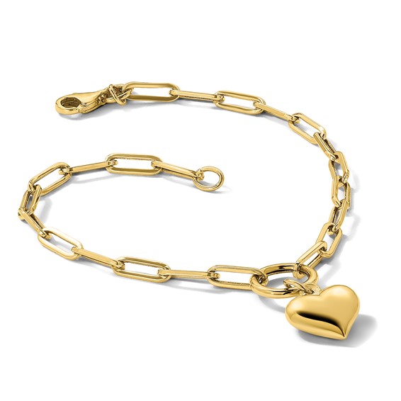Gold Polished Heart Bracelets