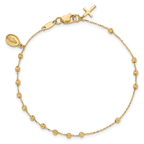 Gold Miraculous Medal Bracelets