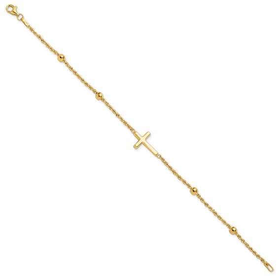 Gold Polished Cross Bracelets