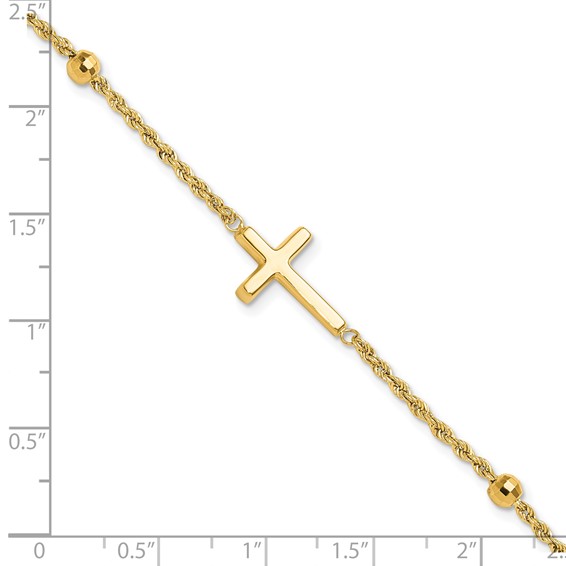 Gold Polished Cross Bracelets