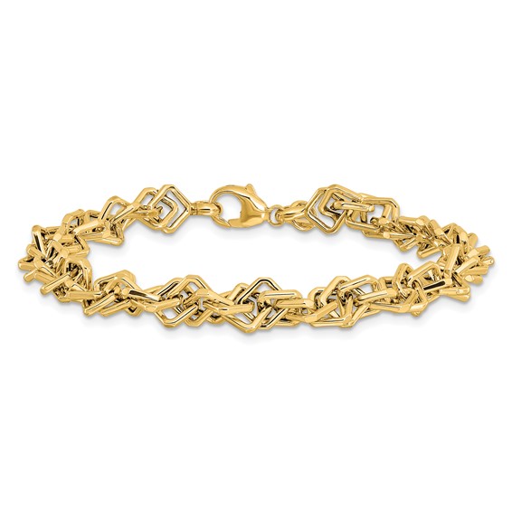 14k Polished Fancy Link Bracelet