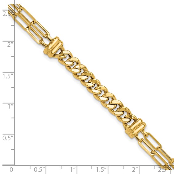 14K Polished Fancy 7.5in Bracelet