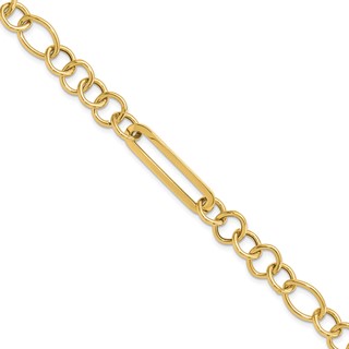 14K Polished Fancy Link 7.75 in Bracelet