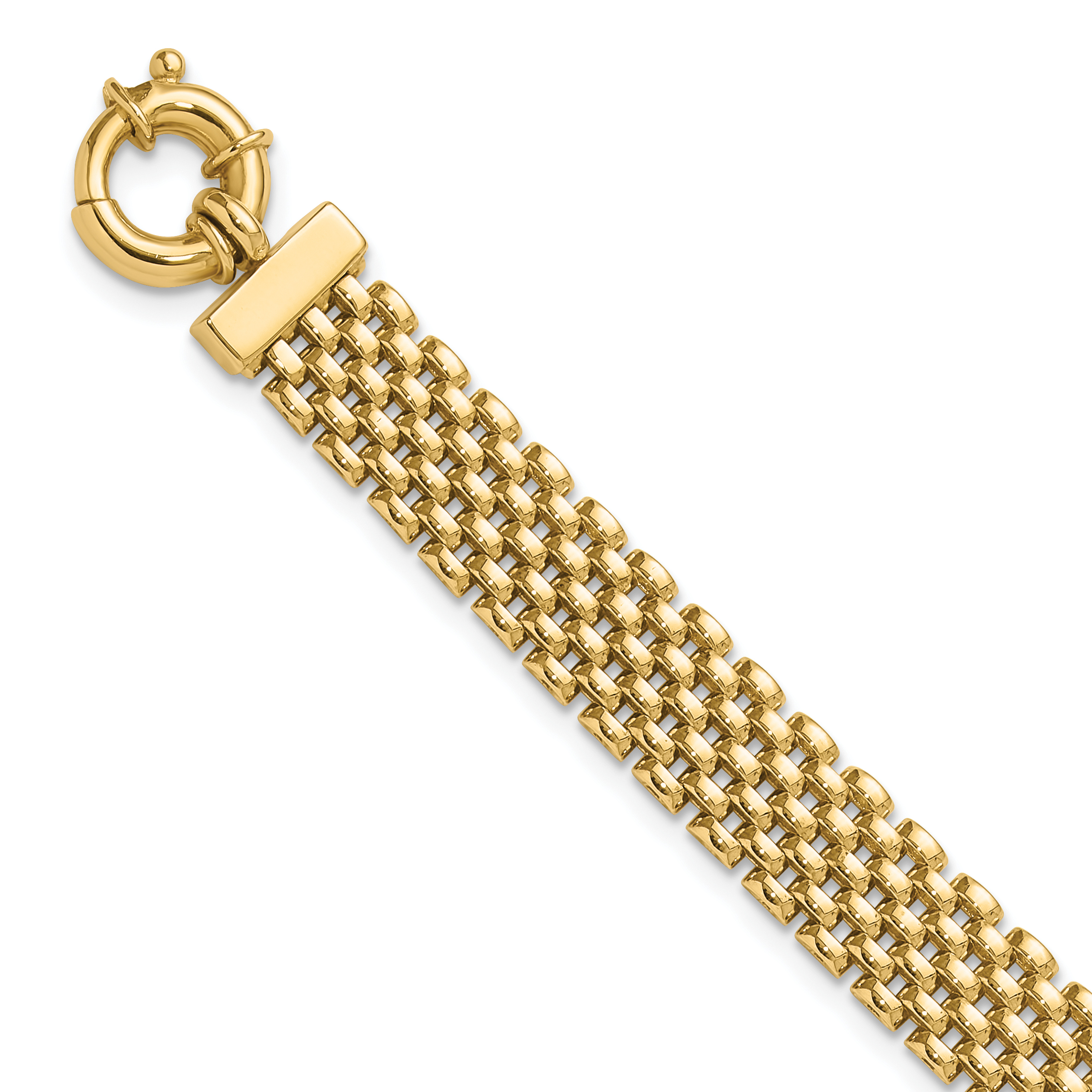 14K Polished 8.4mm Panther Link 7.5 inch Bracelet (FB2042-7.5)