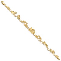 14K Polished Noahs Ark 7 Inch Bracelet view 2