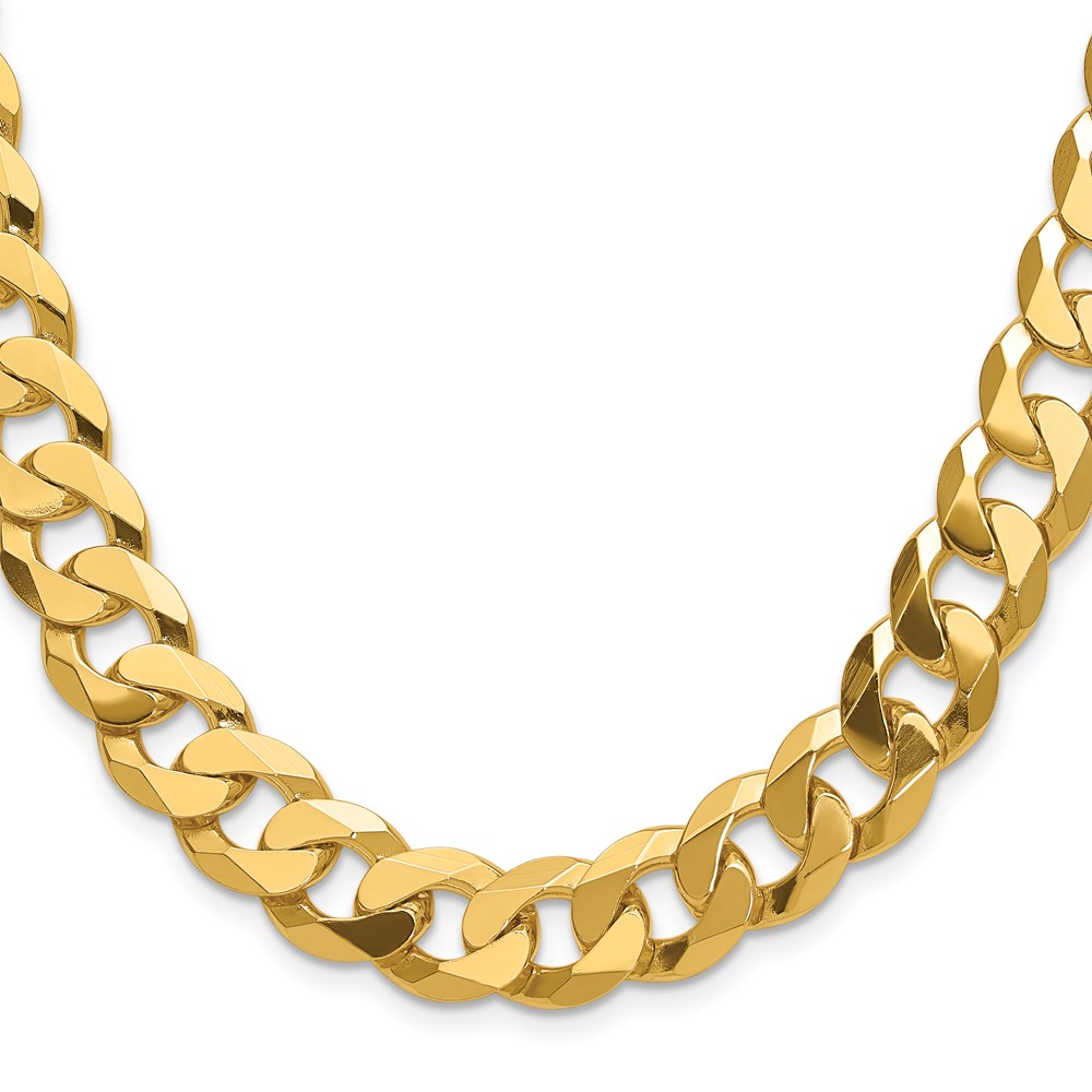 14k 12.0mm Flat Beveled Curb Chain (FBU300-24)