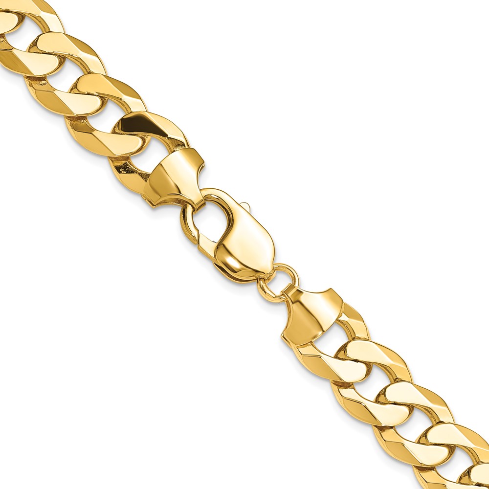 14k 12.0mm Flat Beveled Curb Chain (FBU300-24)