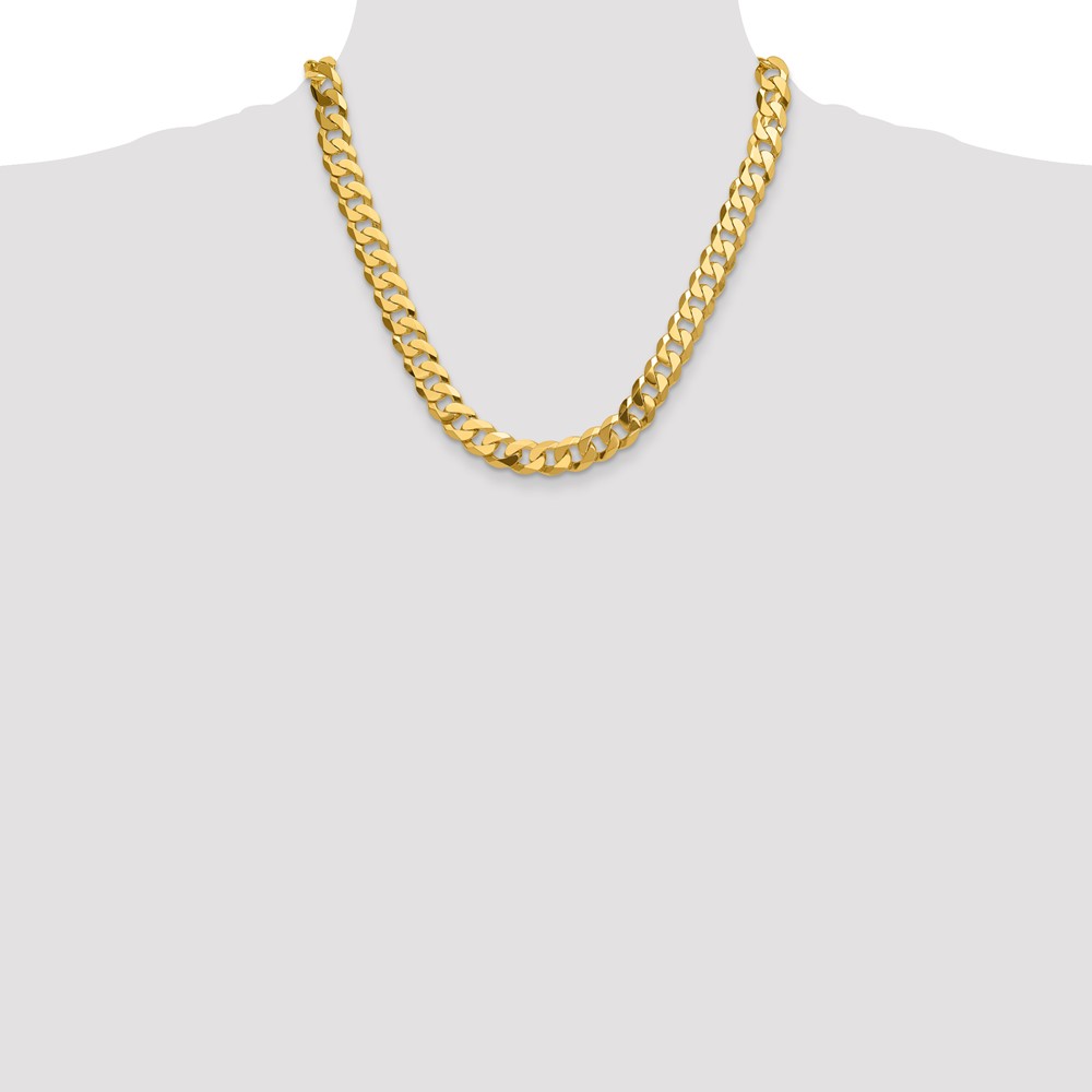 14k 12.0mm Flat Beveled Curb Chain (FBU300-20)