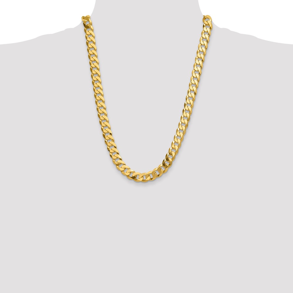 14k 12.0mm Flat Beveled Curb Chain (FBU300-24)