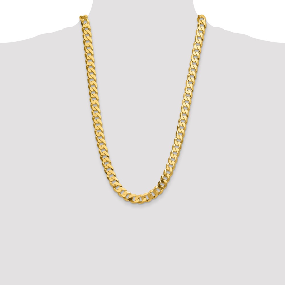 14k 12.0mm Flat Beveled Curb Chain (FBU300-26)