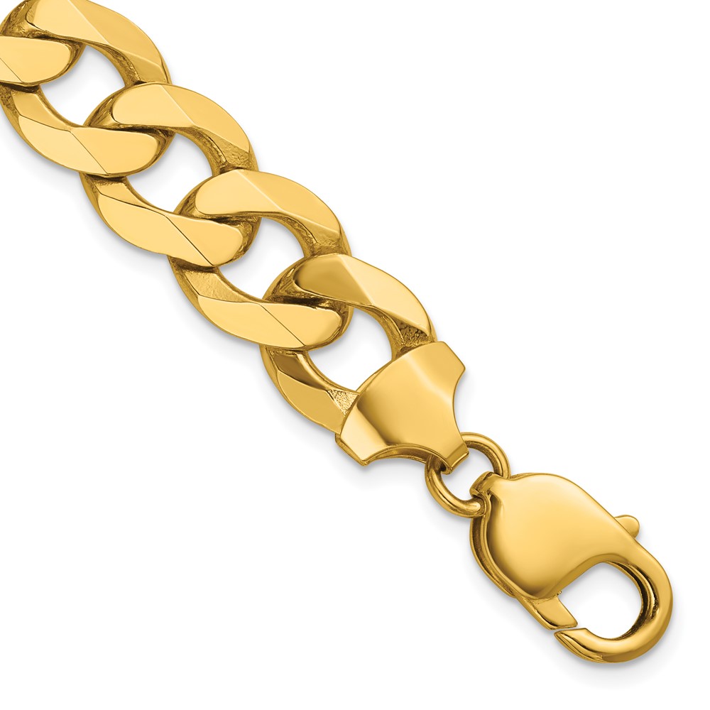 14k 12.0mm Flat Beveled Curb Chain (FBU300-8.5)