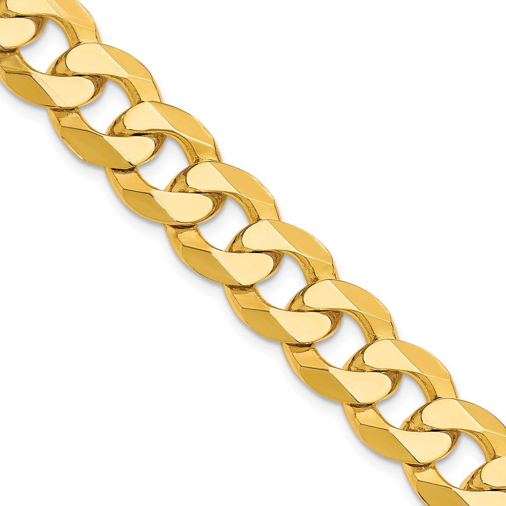 14k 12.0mm Flat Beveled Curb Chain (FBU300-24)