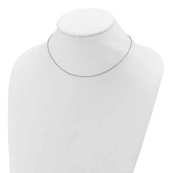 Leslie's Sterling Silver Diamond-Cut Cable Adjustable Chain