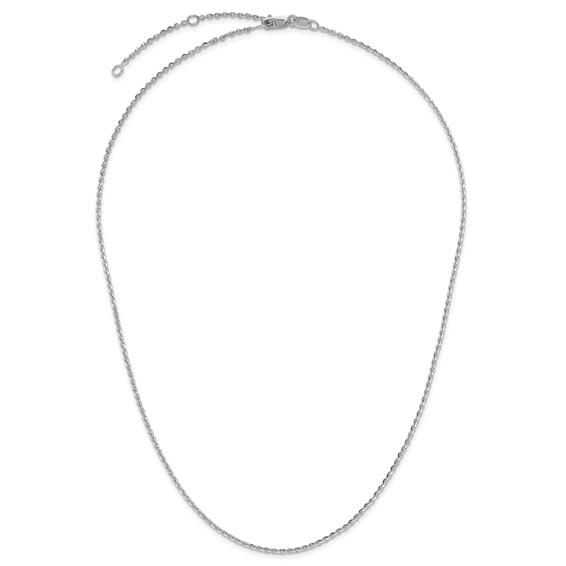 Leslie's Sterling Silver Diamond-Cut Cable Adjustable Chain