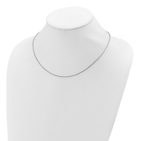 Leslie's Sterling Silver Diamond-Cut Cable Adjustable Chain