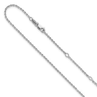Leslie's Sterling Silver Diamond-Cut Cable Adjustable Chain