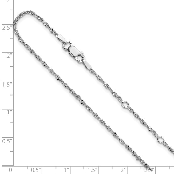 Leslie's Sterling Silver Singapore Adjustable Chain