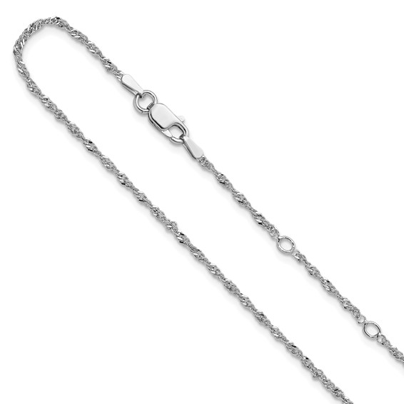 Leslie's Sterling Silver Singapore Adjustable Chain
